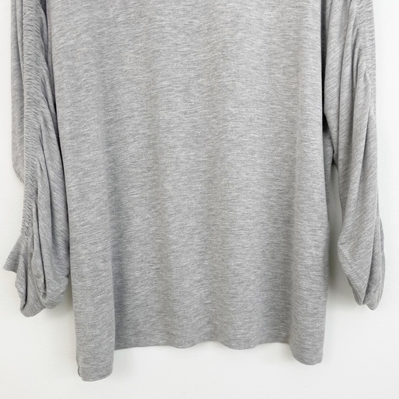 Jane & Delancey Boho Lagenlook Gray Rouged Sleeves Pullover Sweater Size X-Large - Picture 5 of 15